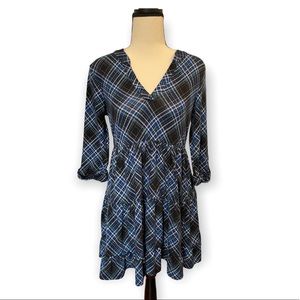 Lily Rose Women’s Blue Plaid Dress XS